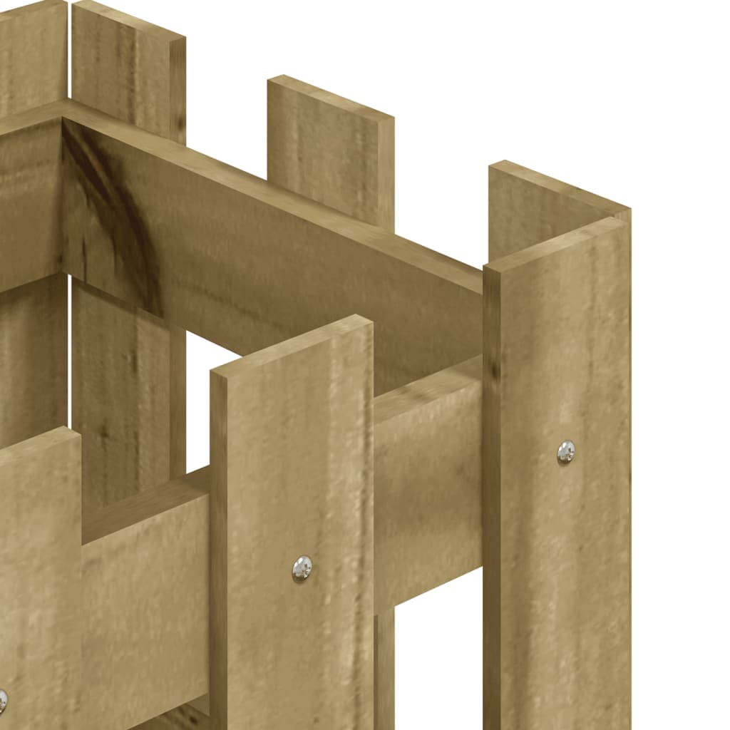 Plantenbak met hekontwerp 30x30x30 cm geïmpregneerd grenenhout is nu te koop bij PeponiXL, paradijselijk wonen!