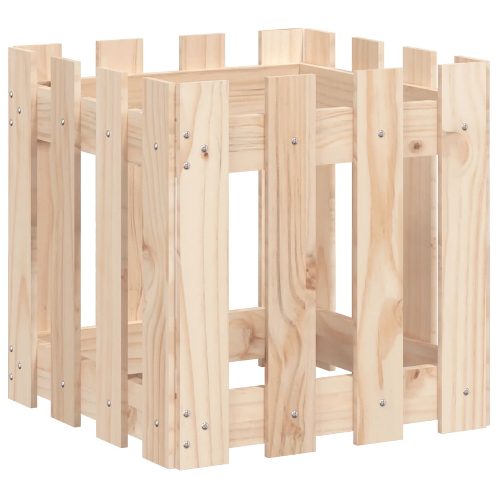 Plantenbak met hekontwerp 40x40x40 cm massief grenenhout is nu te koop bij PeponiXL, paradijselijk wonen!