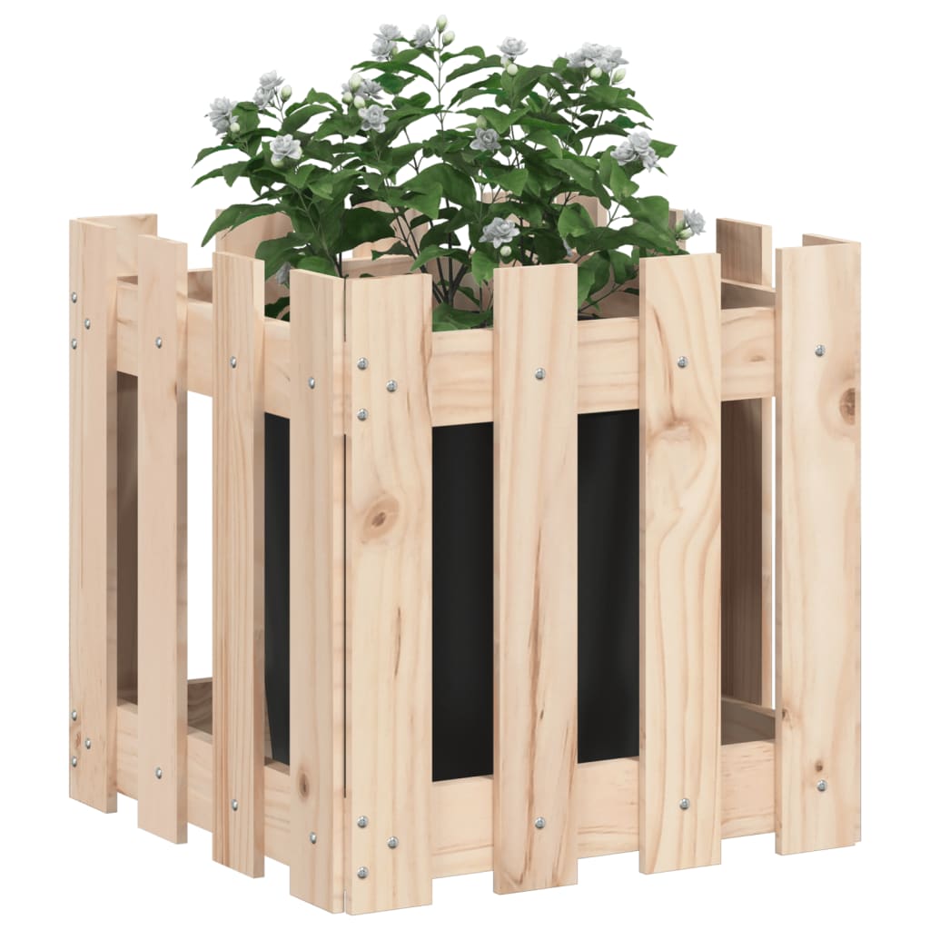 Plantenbak met hekontwerp 40x40x40 cm massief grenenhout is nu te koop bij PeponiXL, paradijselijk wonen!