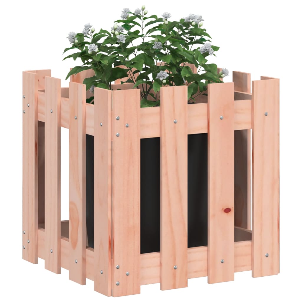 Plantenbak met hekontwerp 40x40x40 cm massief douglashout is nu te koop bij PeponiXL, paradijselijk wonen!