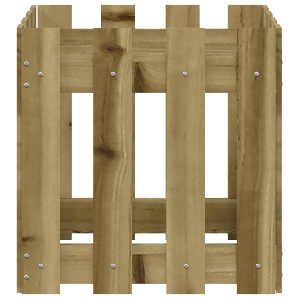 Plantenbak met hekontwerp 40x40x40 cm geïmpregneerd grenenhout is nu te koop bij PeponiXL, paradijselijk wonen!