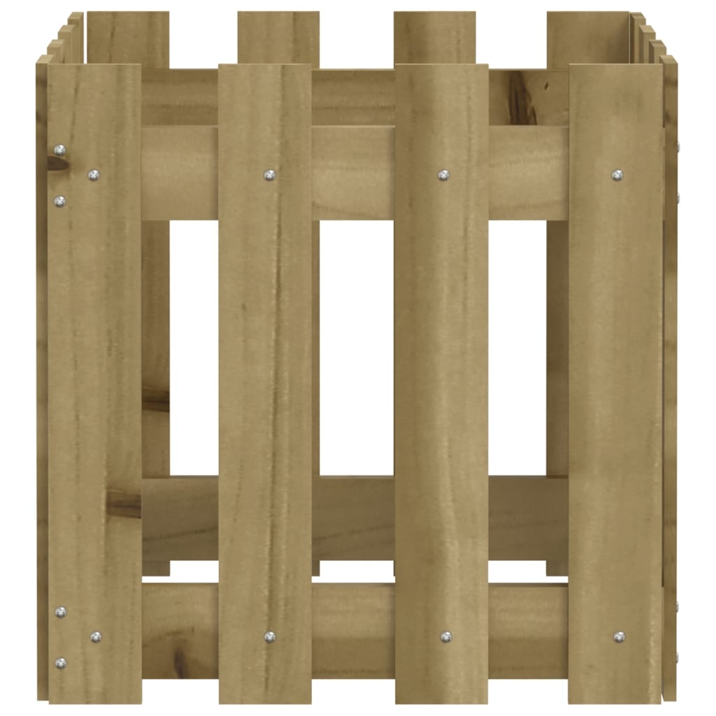 Plantenbak met hekontwerp 40x40x40 cm geïmpregneerd grenenhout is nu te koop bij PeponiXL, paradijselijk wonen!