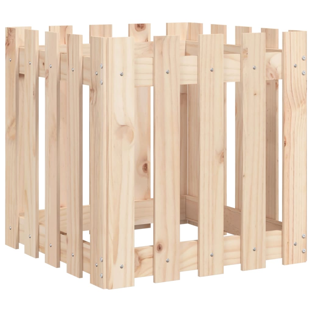 Plantenbak met hekontwerp 50x50x50 cm massief grenenhout is nu te koop bij PeponiXL, paradijselijk wonen!