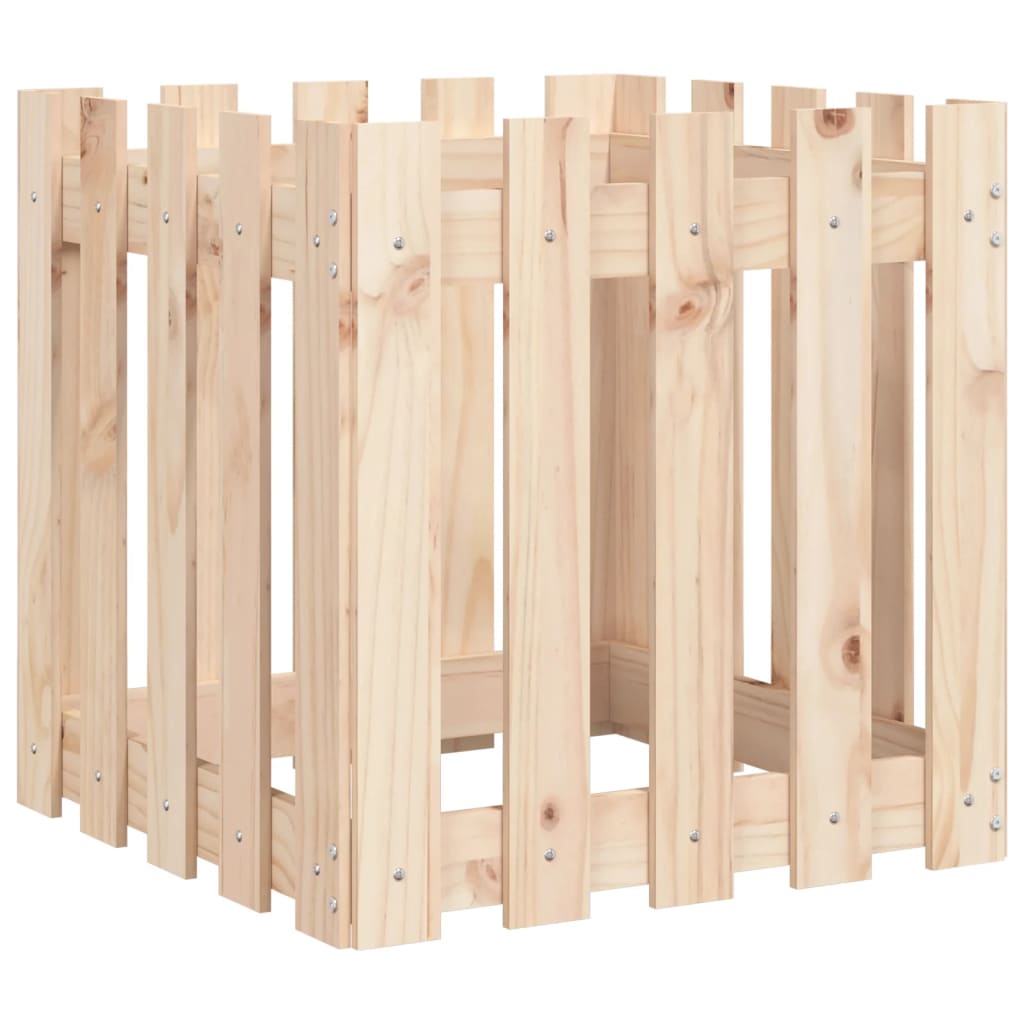Plantenbak met hekontwerp 50x50x50 cm massief grenenhout is nu te koop bij PeponiXL, paradijselijk wonen!