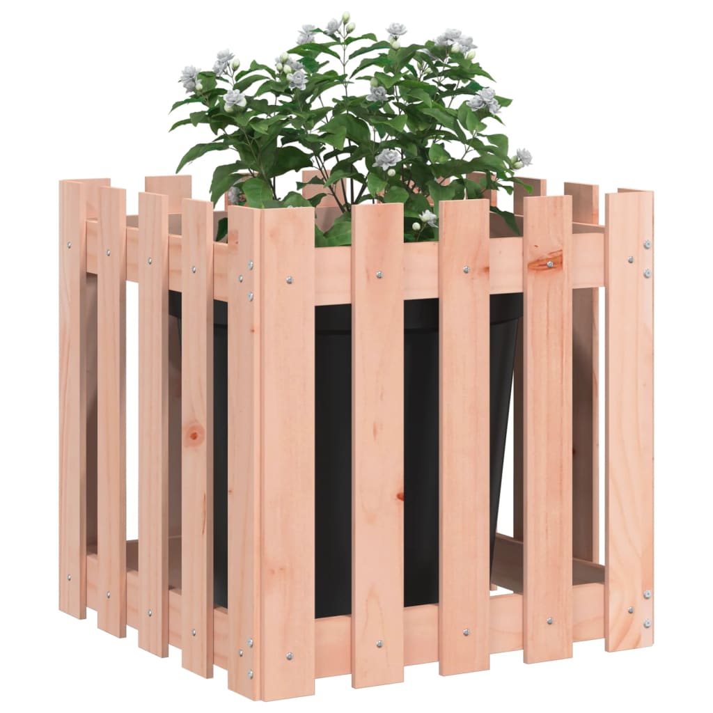 Plantenbak met hekontwerp 50x50x50 cm massief douglashout is nu te koop bij PeponiXL, paradijselijk wonen!