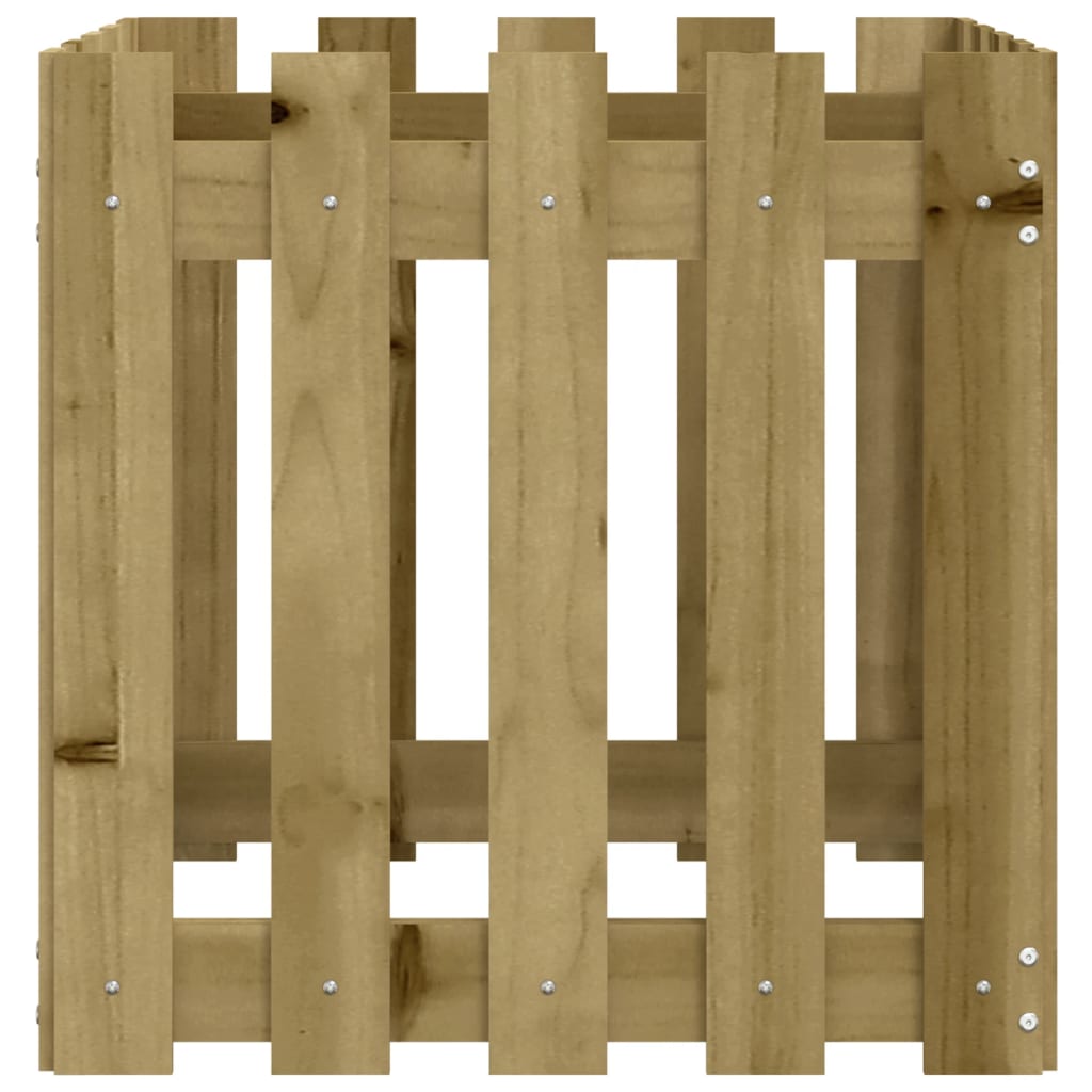 Plantenbak met hekontwerp 50x50x50 cm geïmpregneerd grenenhout is nu te koop bij PeponiXL, paradijselijk wonen!