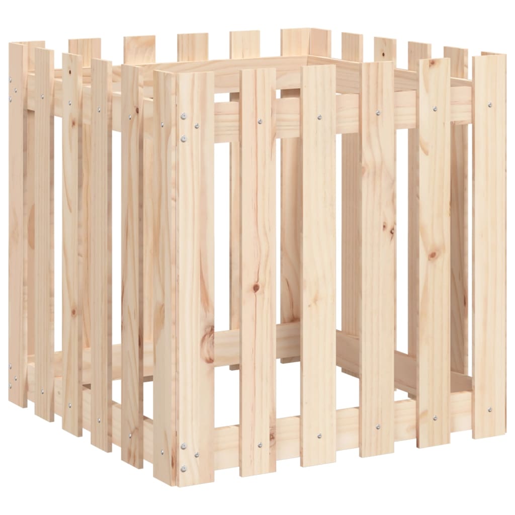 Plantenbak met hekontwerp 60x60x60 cm massief grenenhout is nu te koop bij PeponiXL, paradijselijk wonen!