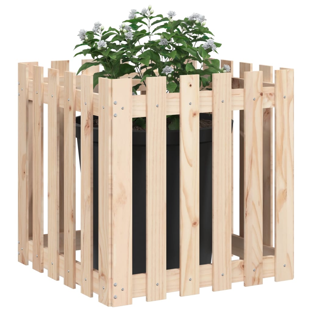 Plantenbak met hekontwerp 60x60x60 cm massief grenenhout is nu te koop bij PeponiXL, paradijselijk wonen!