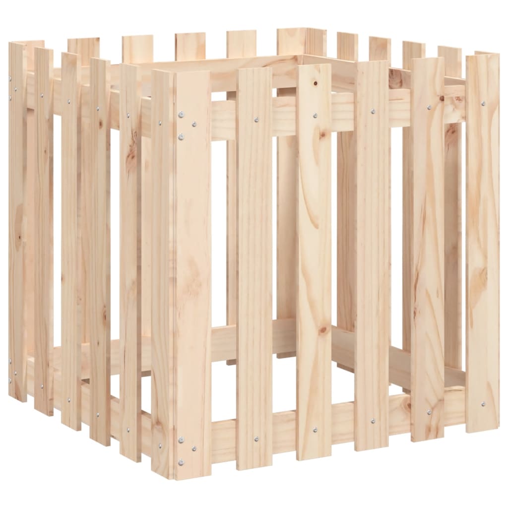 Plantenbak met hekontwerp 60x60x60 cm massief grenenhout is nu te koop bij PeponiXL, paradijselijk wonen!