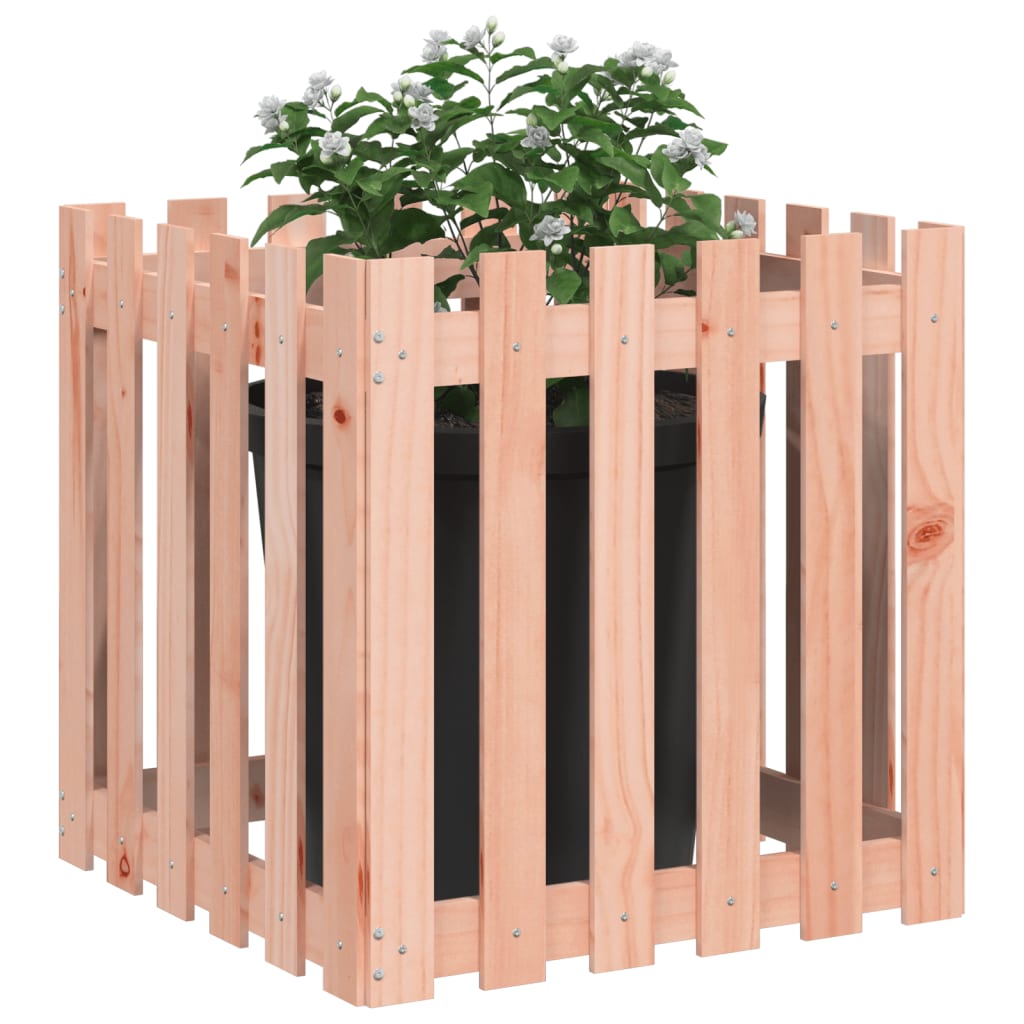 Plantenbak met hekontwerp 60x60x60 cm massief douglashout is nu te koop bij PeponiXL, paradijselijk wonen!