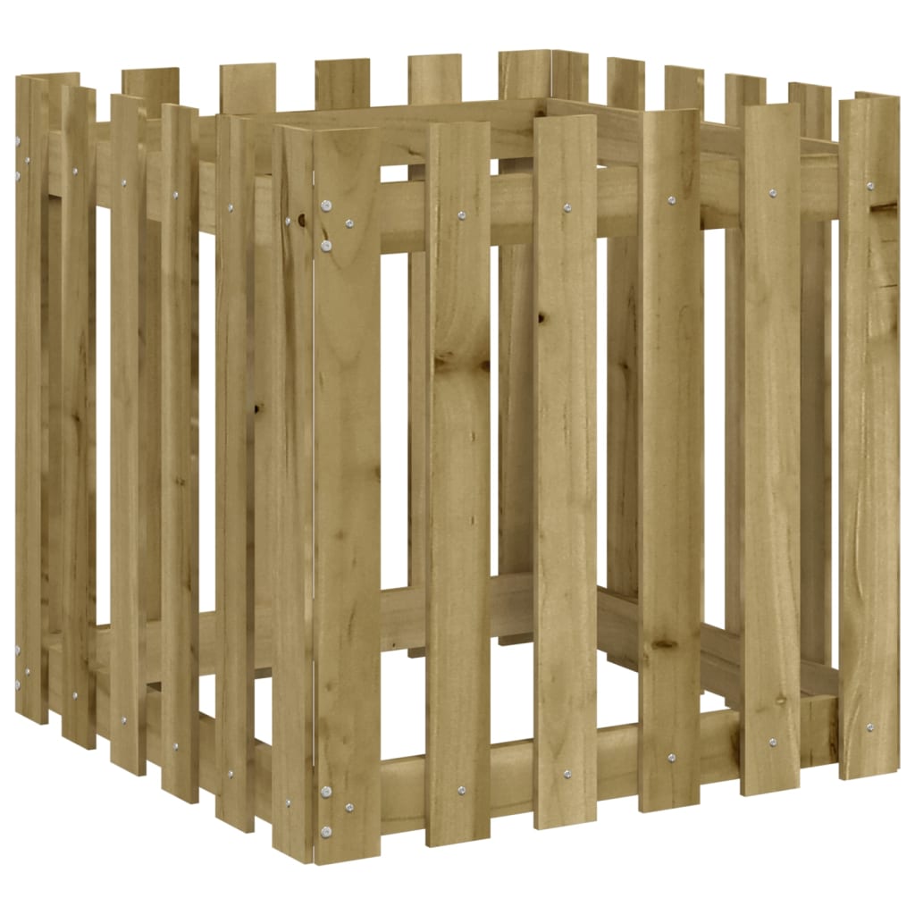 Plantenbak met hekontwerp 60x60x60 cm geïmpregneerd grenenhout is nu te koop bij PeponiXL, paradijselijk wonen!