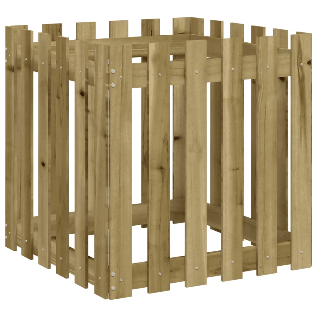 Plantenbak met hekontwerp 60x60x60 cm geïmpregneerd grenenhout is nu te koop bij PeponiXL, paradijselijk wonen!