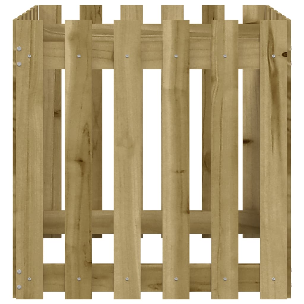 Plantenbak met hekontwerp 60x60x60 cm geïmpregneerd grenenhout is nu te koop bij PeponiXL, paradijselijk wonen!