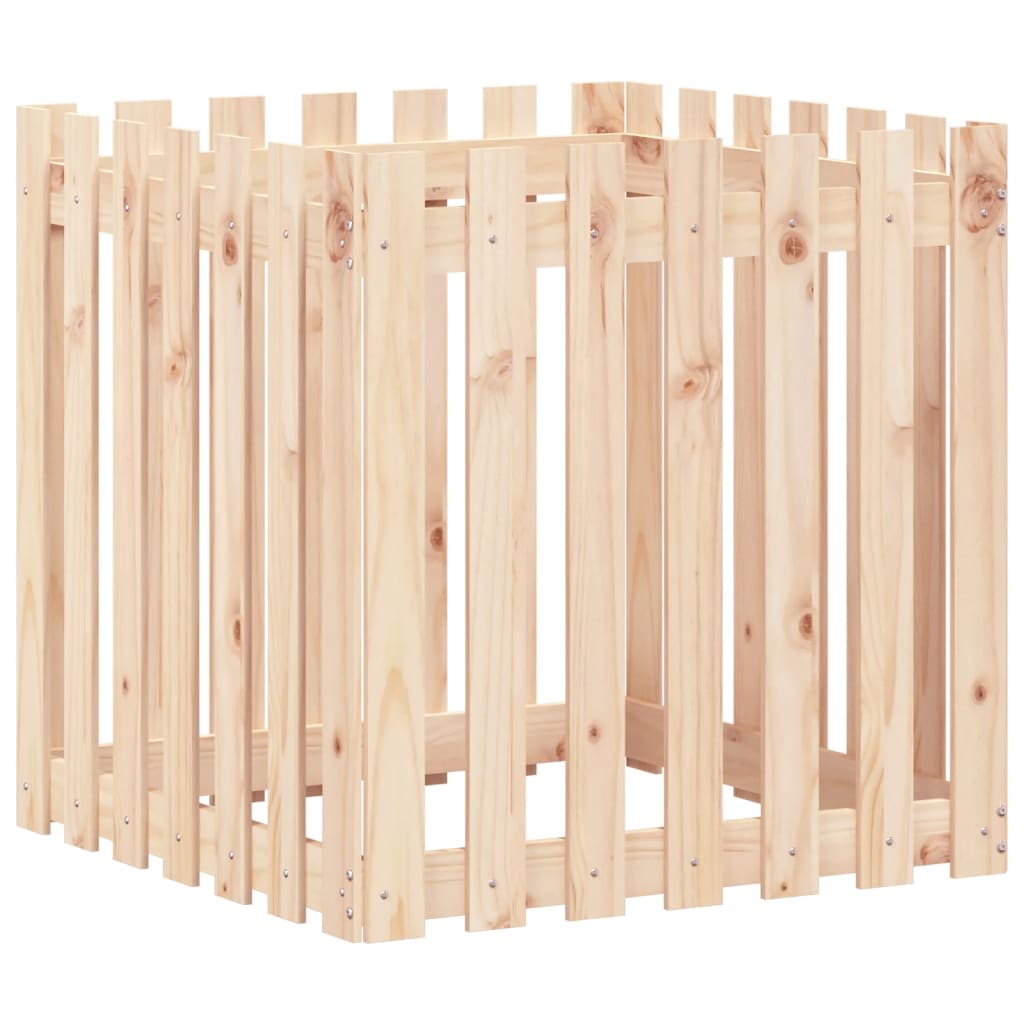 Plantenbak met hekontwerp 70x70x70 cm massief grenenhout is nu te koop bij PeponiXL, paradijselijk wonen!