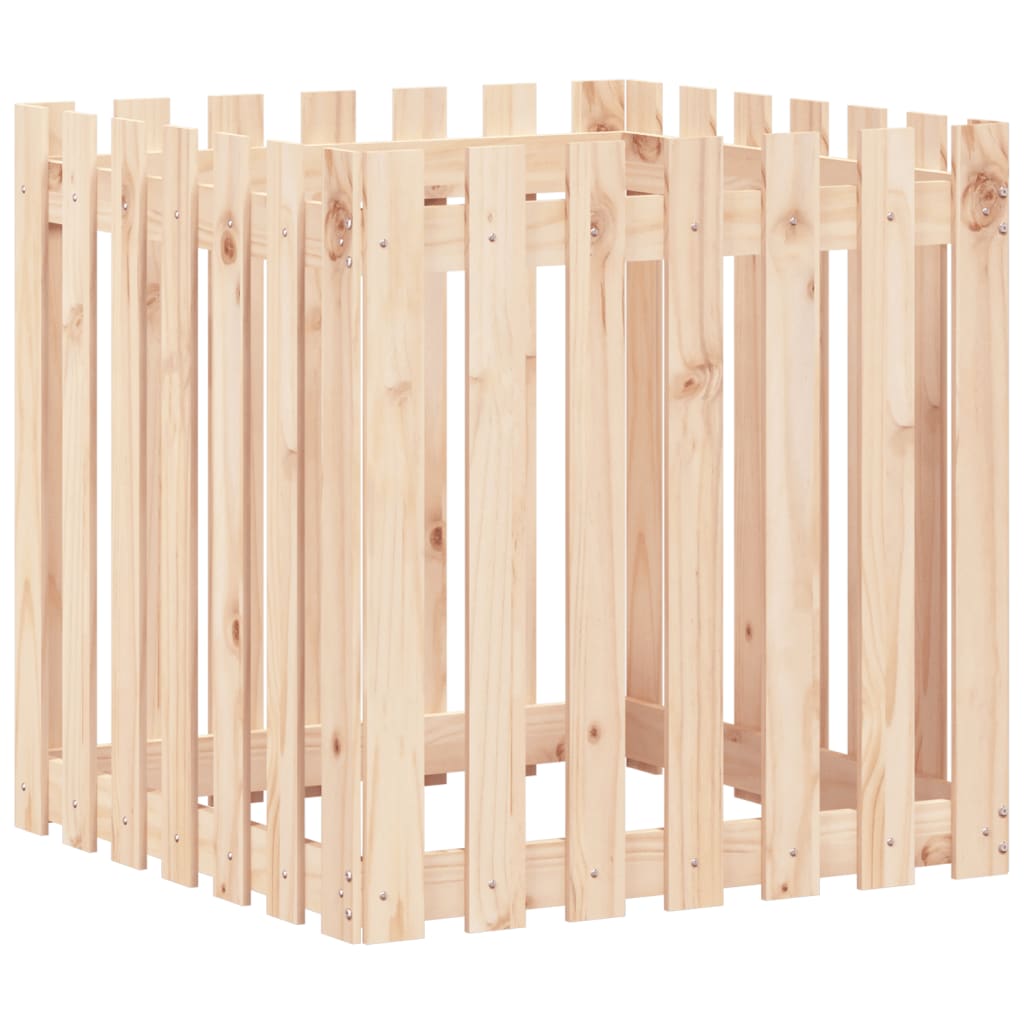 Plantenbak met hekontwerp 70x70x70 cm massief grenenhout is nu te koop bij PeponiXL, paradijselijk wonen!