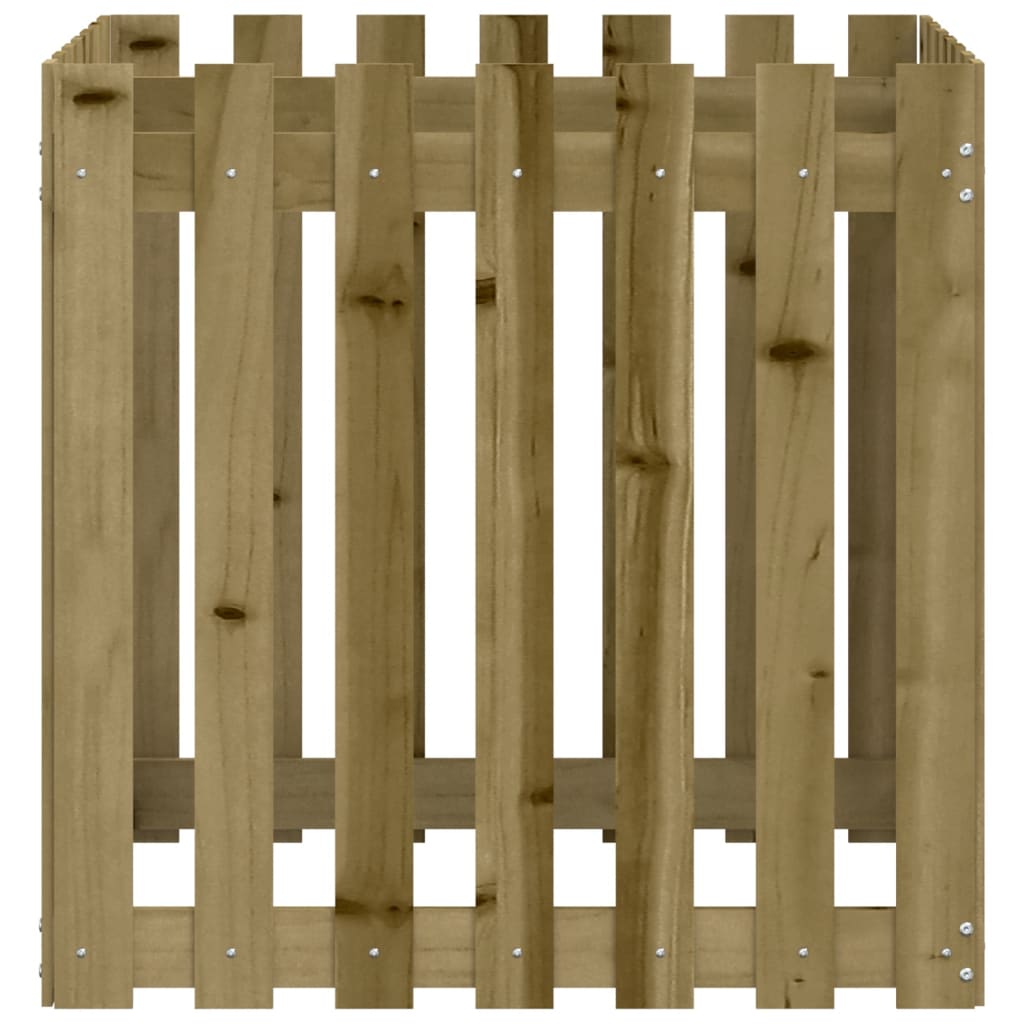 Plantenbak met hekontwerp 70x70x70 cm geïmpregneerd grenenhout is nu te koop bij PeponiXL, paradijselijk wonen!