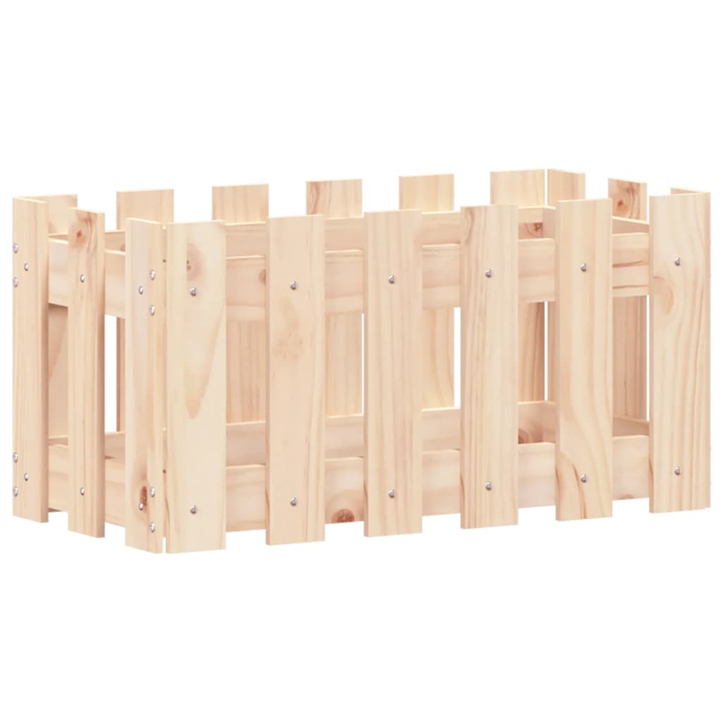 Plantenbak met hekontwerp 60x30x30 cm massief grenenhout is nu te koop bij PeponiXL, paradijselijk wonen!