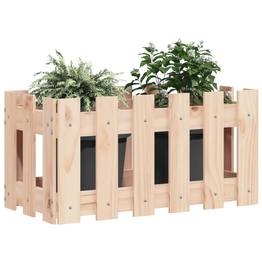 Plantenbak met hekontwerp 60x30x30 cm massief grenenhout is nu te koop bij PeponiXL, paradijselijk wonen!