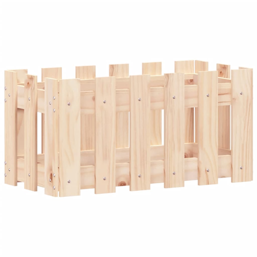 Plantenbak met hekontwerp 60x30x30 cm massief grenenhout is nu te koop bij PeponiXL, paradijselijk wonen!