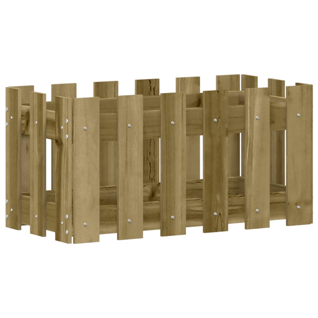 Plantenbak met hekontwerp 60x30x30 cm geïmpregneerd grenenhout is nu te koop bij PeponiXL, paradijselijk wonen!