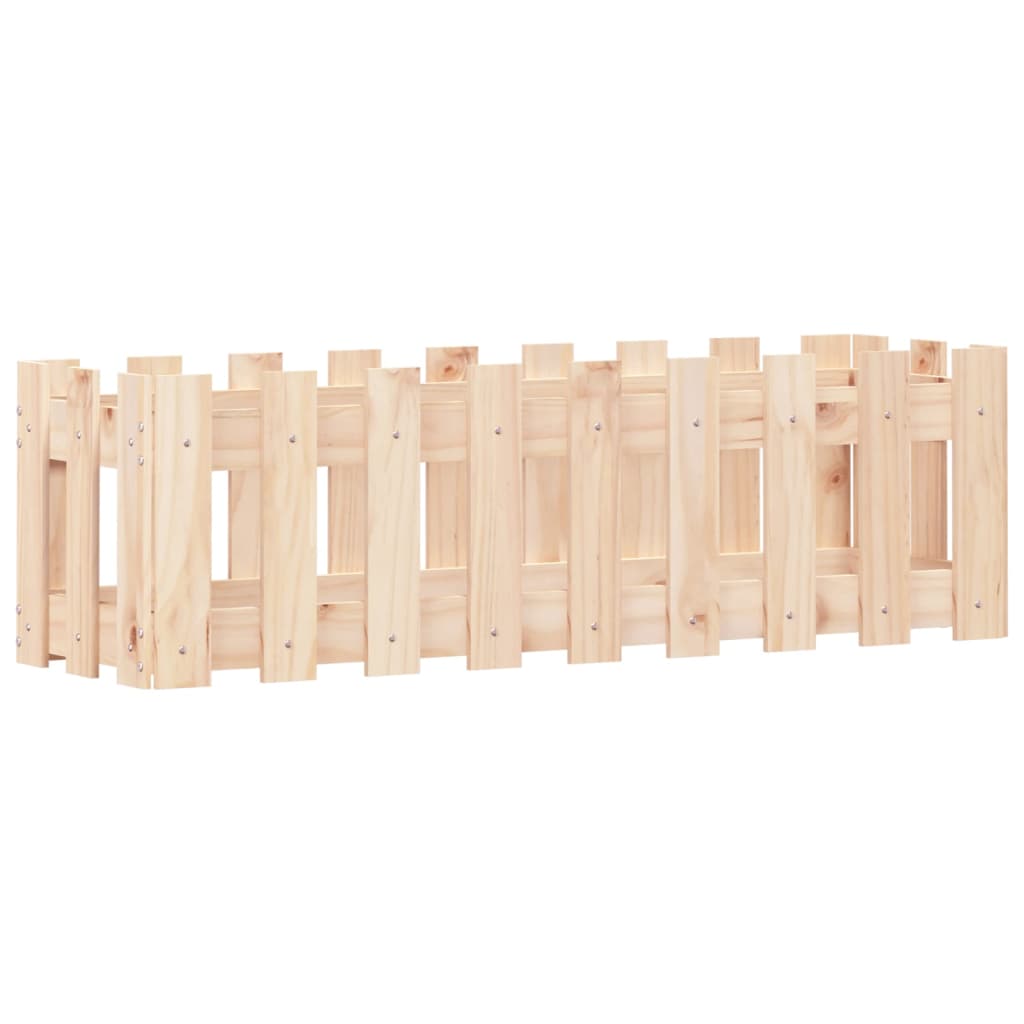 Plantenbak verhoogd met hekontwerp 100x30x30 cm grenenhout is nu te koop bij PeponiXL, paradijselijk wonen!