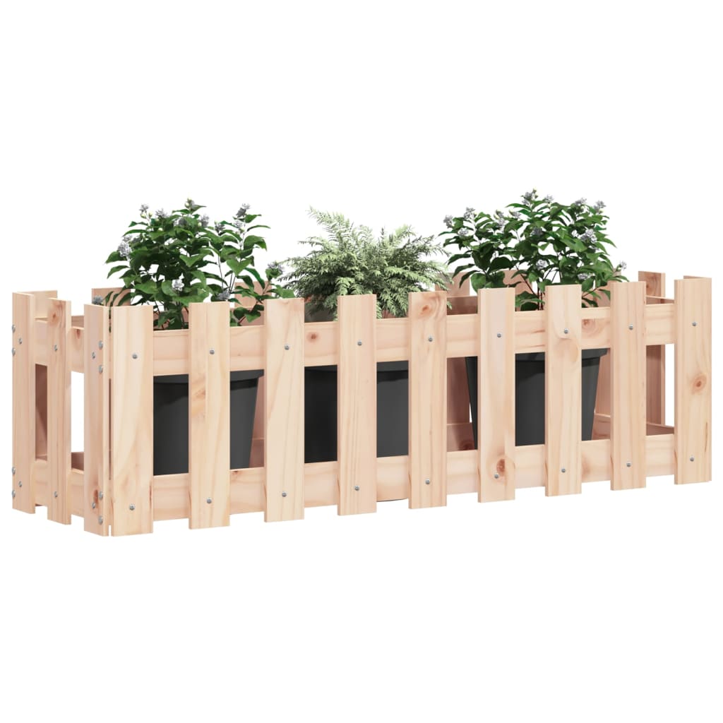 Plantenbak verhoogd met hekontwerp 100x30x30 cm grenenhout is nu te koop bij PeponiXL, paradijselijk wonen!