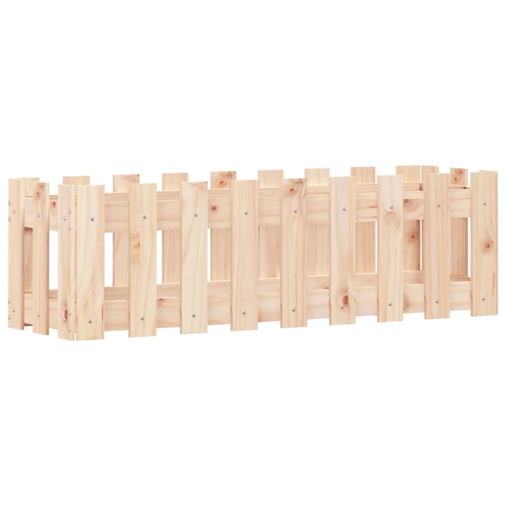 Plantenbak verhoogd met hekontwerp 100x30x30 cm grenenhout is nu te koop bij PeponiXL, paradijselijk wonen!
