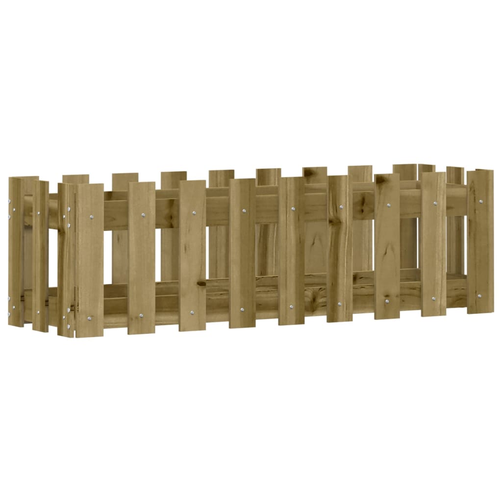 Plantenbak verhoogd hekontwerp 100x30x30 cm geïmpregneerd hout is nu te koop bij PeponiXL, paradijselijk wonen!