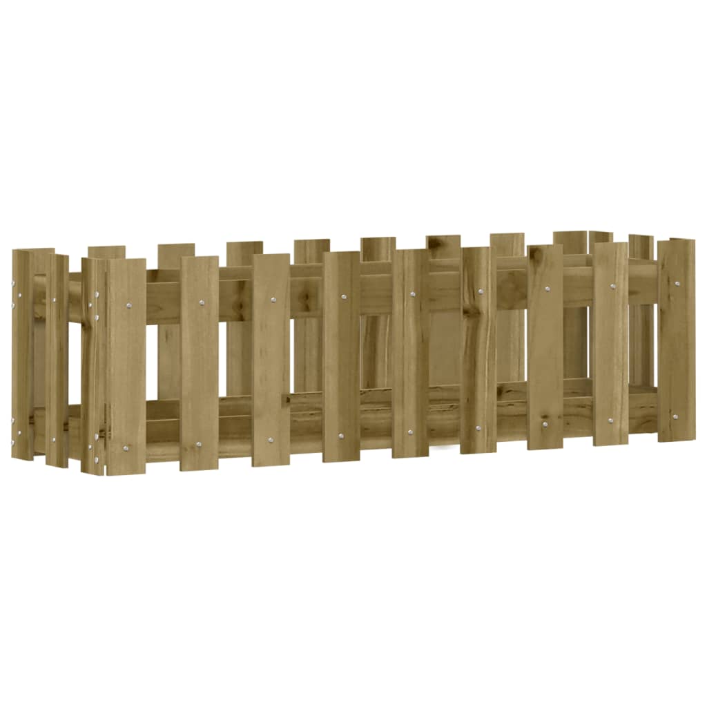 Plantenbak verhoogd hekontwerp 100x30x30 cm geïmpregneerd hout is nu te koop bij PeponiXL, paradijselijk wonen!