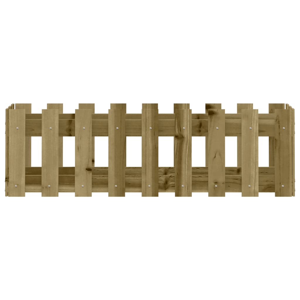 Plantenbak verhoogd hekontwerp 100x30x30 cm geïmpregneerd hout is nu te koop bij PeponiXL, paradijselijk wonen!