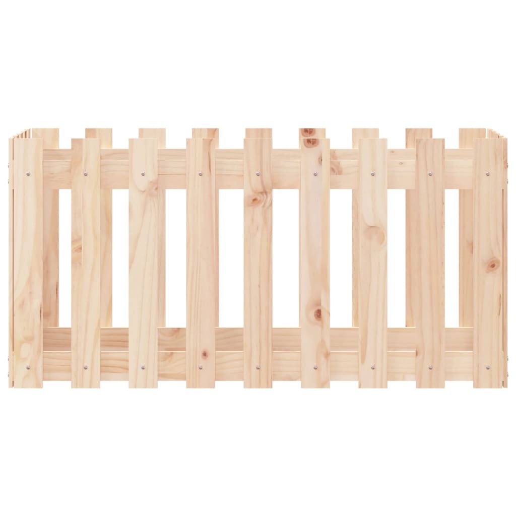 Plantenbak verhoogd met hekontwerp 100x50x50 cm grenenhout is nu te koop bij PeponiXL, paradijselijk wonen!