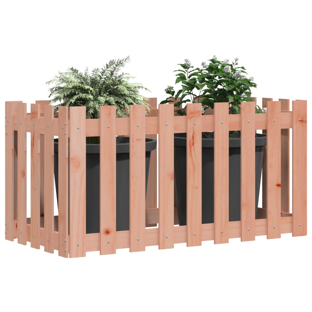 Plantenbak verhoogd hekontwerp 100x50x50 cm massief douglashout is nu te koop bij PeponiXL, paradijselijk wonen!