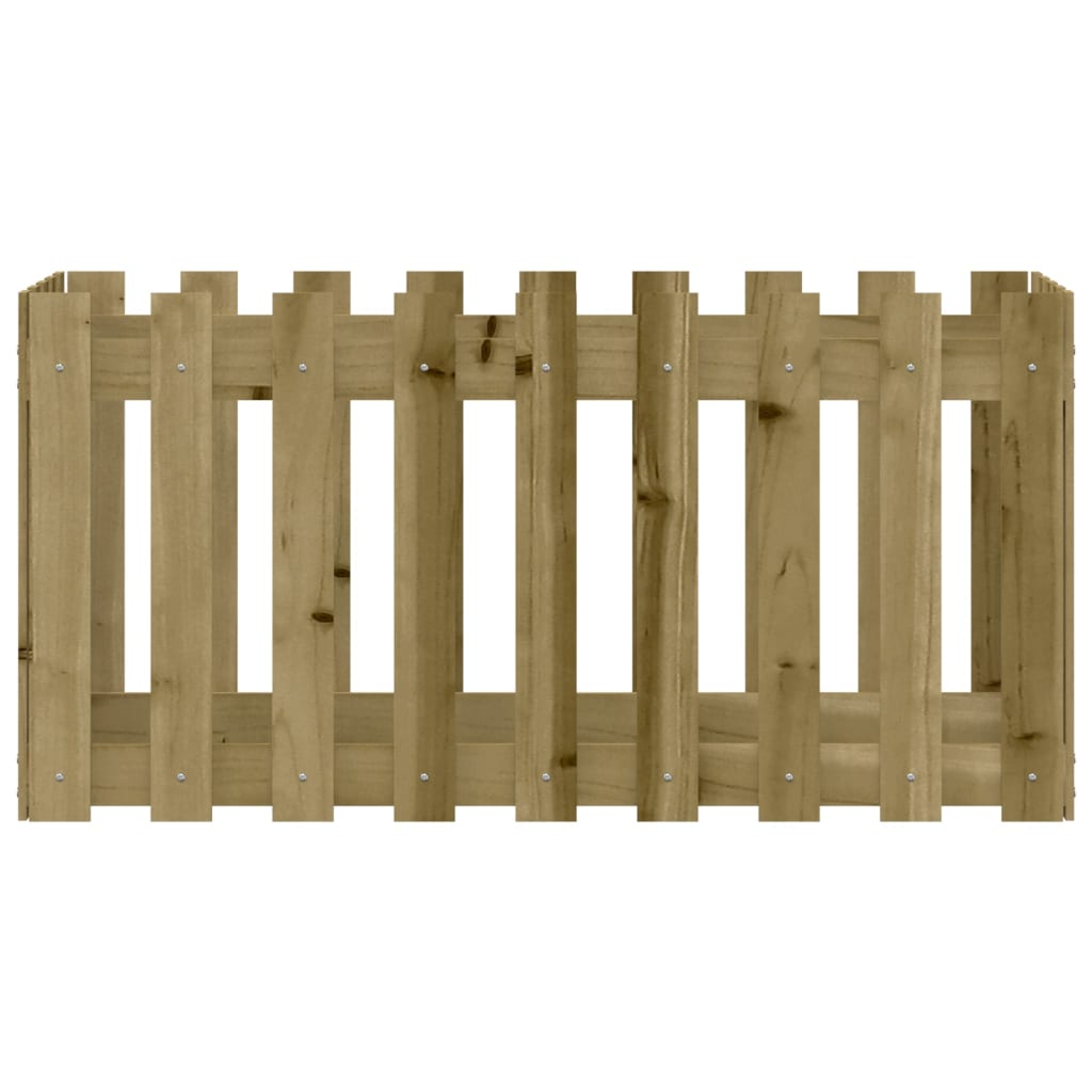 Plantenbak verhoogd hekontwerp 100x50x50 cm geïmpregneerd hout is nu te koop bij PeponiXL, paradijselijk wonen!
