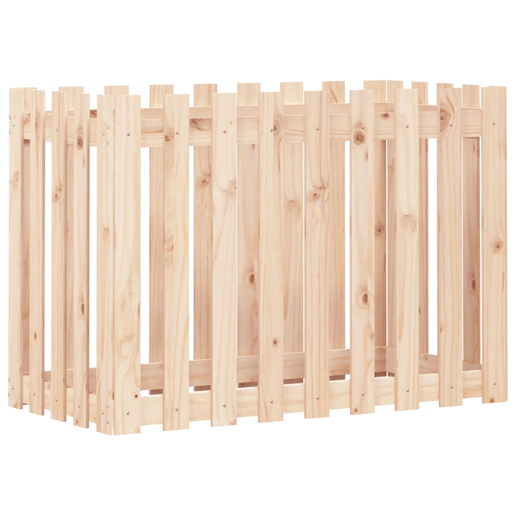Plantenbak verhoogd met hekontwerp 100x50x70 cm grenenhout is nu te koop bij PeponiXL, paradijselijk wonen!