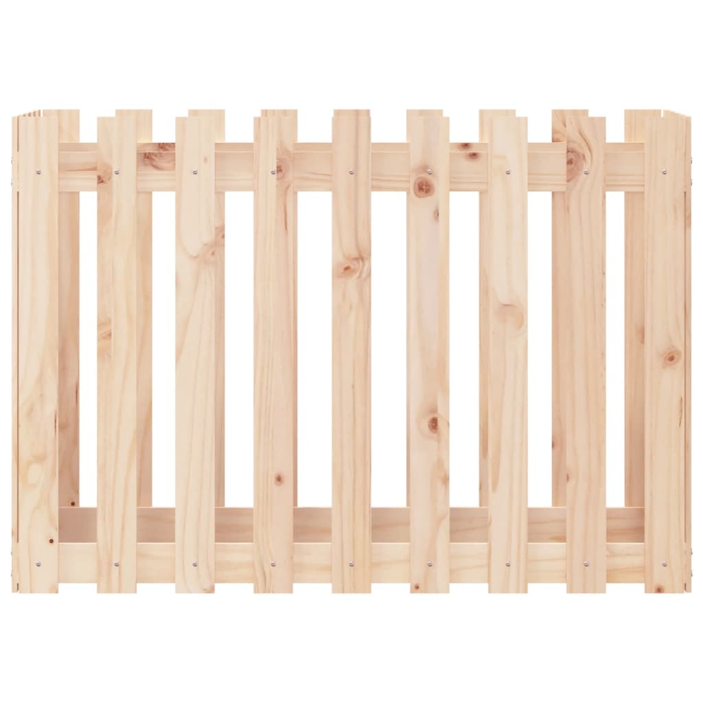 Plantenbak verhoogd met hekontwerp 100x50x70 cm grenenhout is nu te koop bij PeponiXL, paradijselijk wonen!