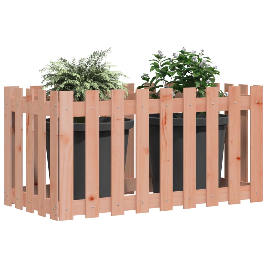 Plantenbak verhoogd hekontwerp 100x50x70 cm massief douglashout is nu te koop bij PeponiXL, paradijselijk wonen!