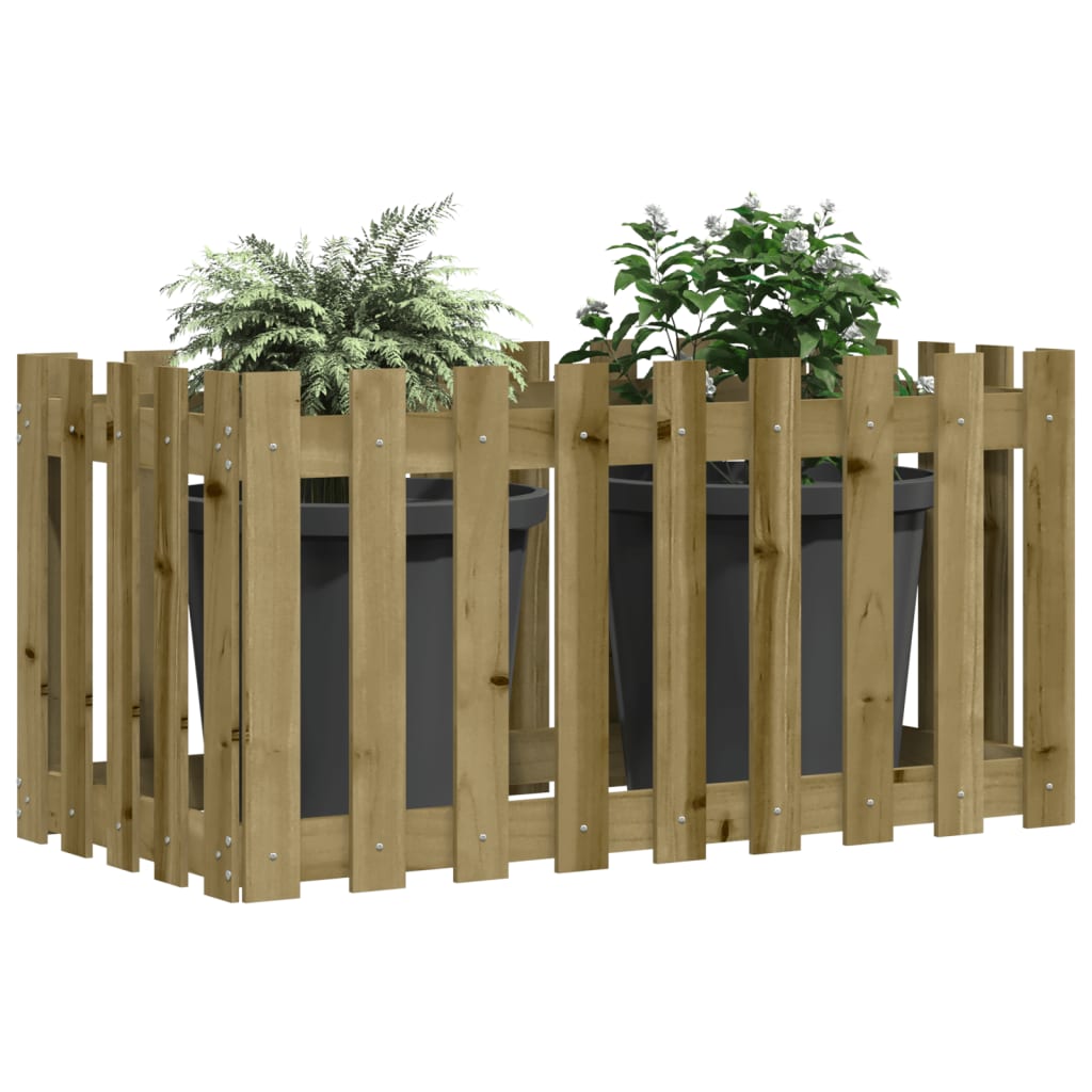 Plantenbak verhoogd hekontwerp 100x50x70 cm geïmpregneerd hout is nu te koop bij PeponiXL, paradijselijk wonen!