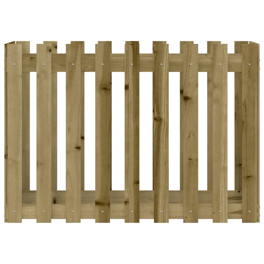 Plantenbak verhoogd hekontwerp 100x50x70 cm geïmpregneerd hout is nu te koop bij PeponiXL, paradijselijk wonen!