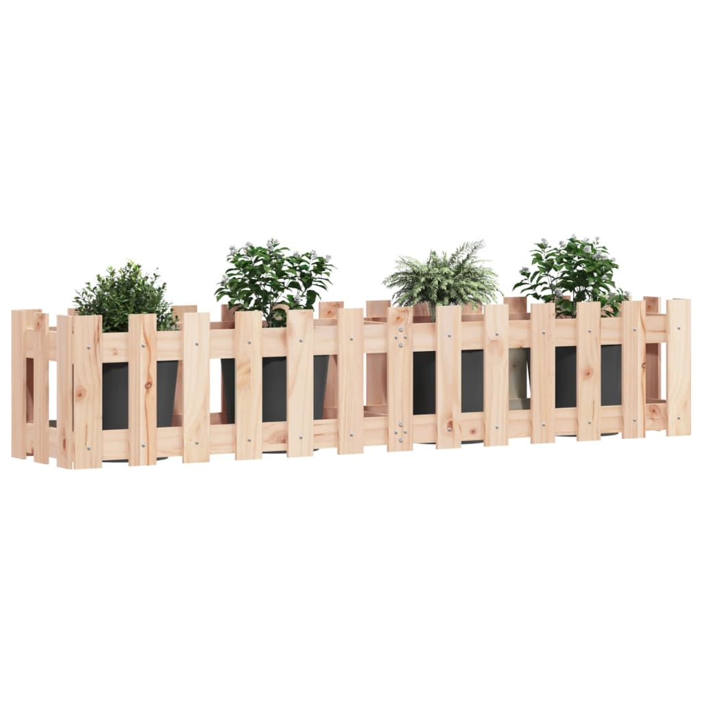Plantenbak verhoogd met hekontwerp 150x30x30 cm grenenhout is nu te koop bij PeponiXL, paradijselijk wonen!