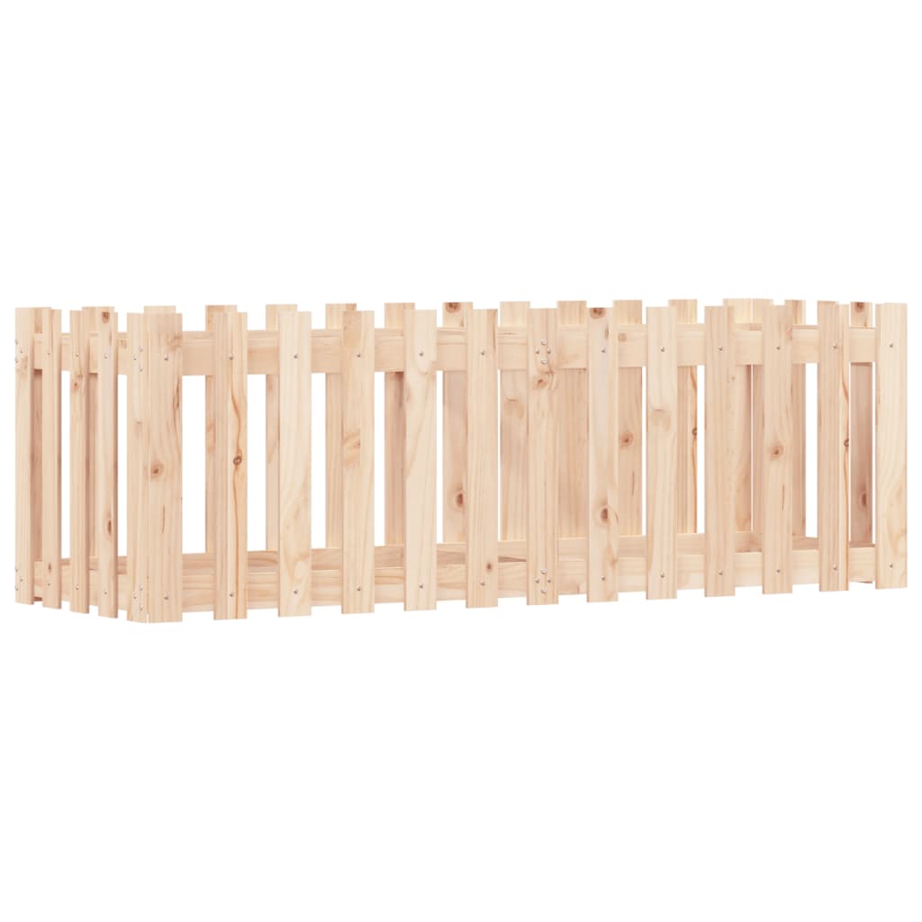 Plantenbak verhoogd met hekontwerp 150x50x50 cm grenenhout is nu te koop bij PeponiXL, paradijselijk wonen!