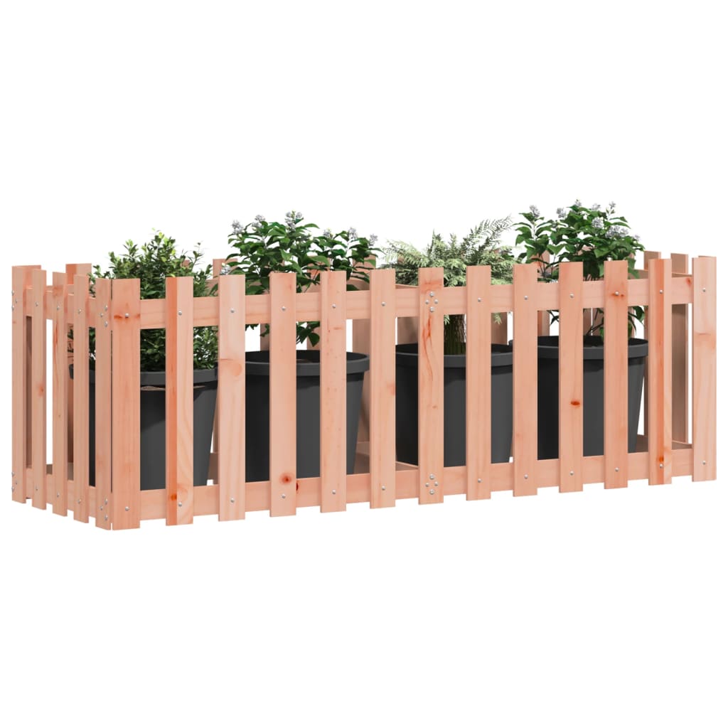 Plantenbak verhoogd hekontwerp 150x50x50 cm massief douglashout is nu te koop bij PeponiXL, paradijselijk wonen!
