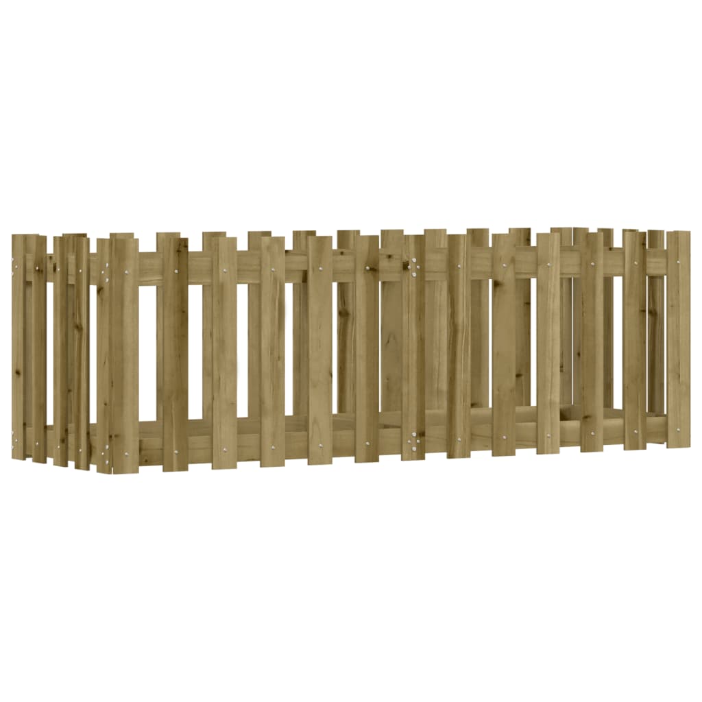 Plantenbak verhoogd hekontwerp 150x50x50 cm geïmpregneerd hout is nu te koop bij PeponiXL, paradijselijk wonen!