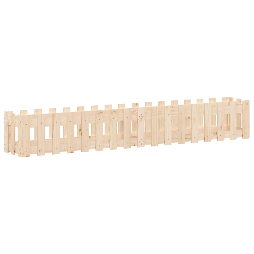 Plantenbak verhoogd met hekontwerp 200x30x30 cm grenenhout is nu te koop bij PeponiXL, paradijselijk wonen!