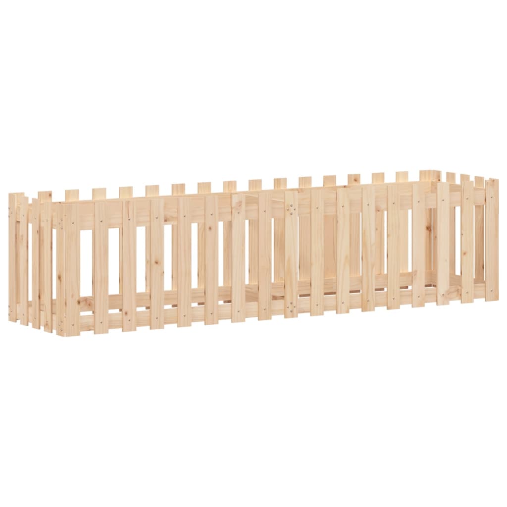 Plantenbak verhoogd met hekontwerp 200x50x50 cm grenenhout is nu te koop bij PeponiXL, paradijselijk wonen!