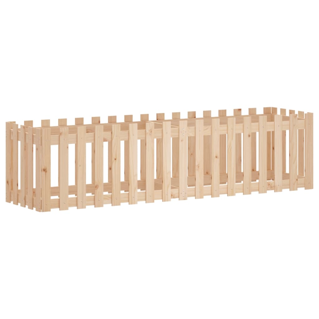 Plantenbak verhoogd met hekontwerp 200x50x50 cm grenenhout is nu te koop bij PeponiXL, paradijselijk wonen!