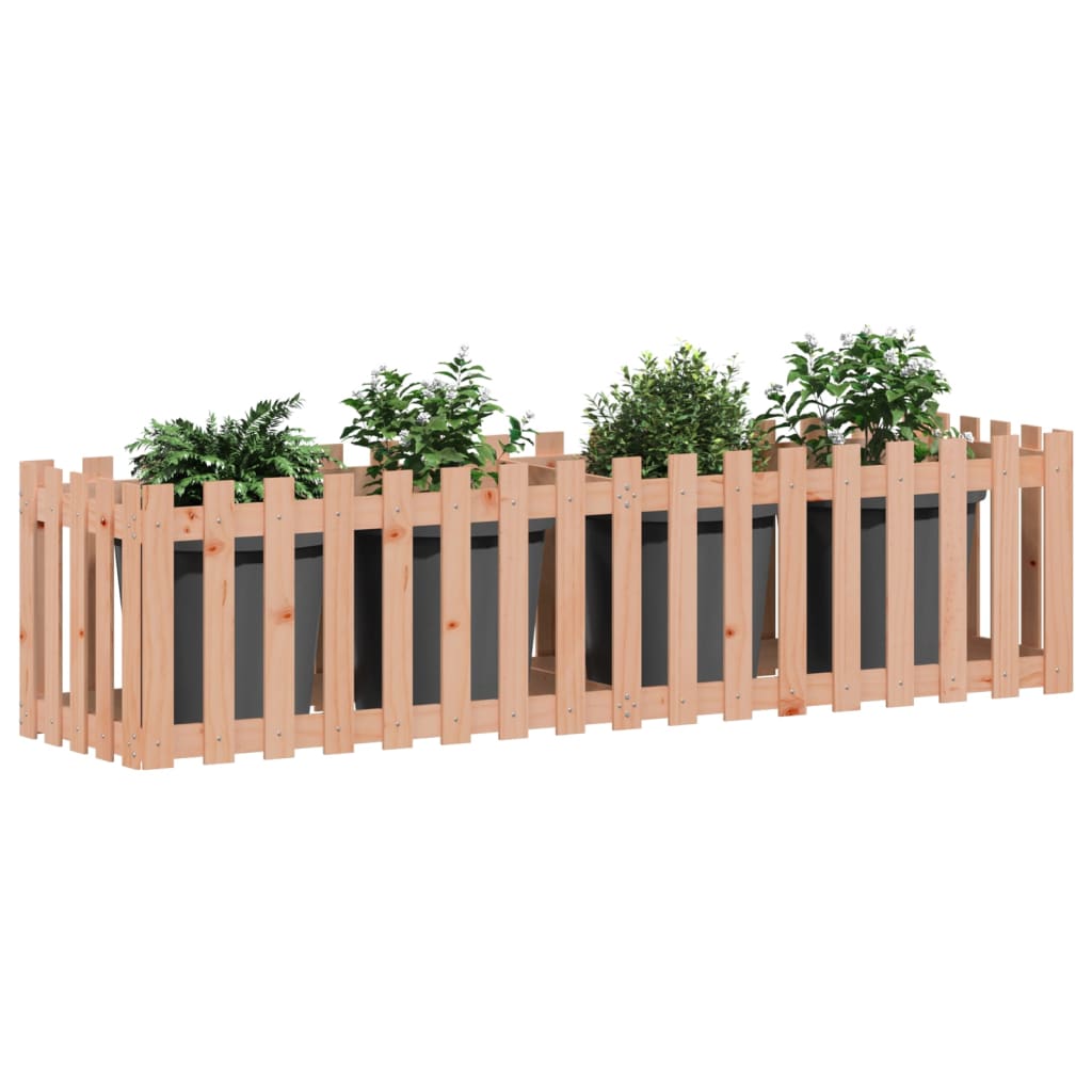 Plantenbak verhoogd hekontwerp 200x50x50 cm massief douglashout is nu te koop bij PeponiXL, paradijselijk wonen!