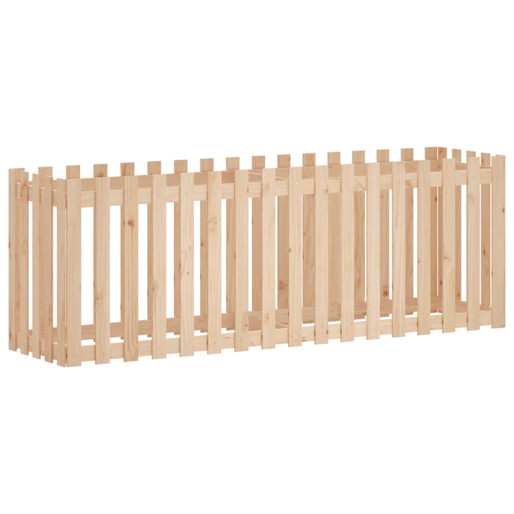 Plantenbak verhoogd met hekontwerp 200x50x70 cm grenenhout is nu te koop bij PeponiXL, paradijselijk wonen!