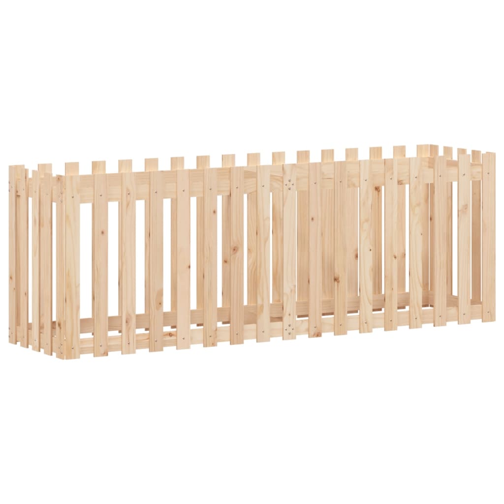 Plantenbak verhoogd met hekontwerp 200x50x70 cm grenenhout is nu te koop bij PeponiXL, paradijselijk wonen!
