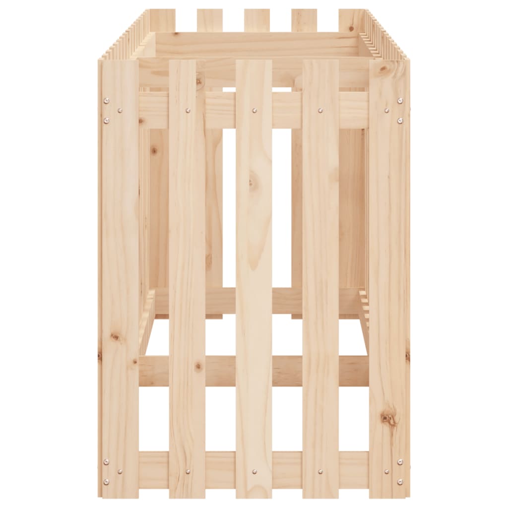Plantenbak verhoogd met hekontwerp 200x50x70 cm grenenhout is nu te koop bij PeponiXL, paradijselijk wonen!