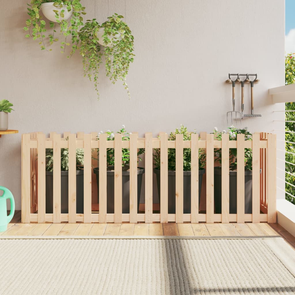 Plantenbak verhoogd met hekontwerp 200x50x70 cm grenenhout is nu te koop bij PeponiXL, paradijselijk wonen!